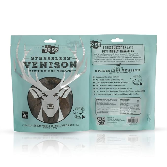 GoGo Stressless Venison Jerky (12oz Bar)