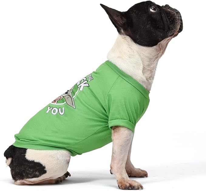Star Wars for Pets Grogu May The Luck Be with You Dog Tee for St. Patrick’s Day | Size Large | Star Wars Dog Clothing and Apparel, Cute Dog Clothes, Green (FF20332) (Pack of 2)