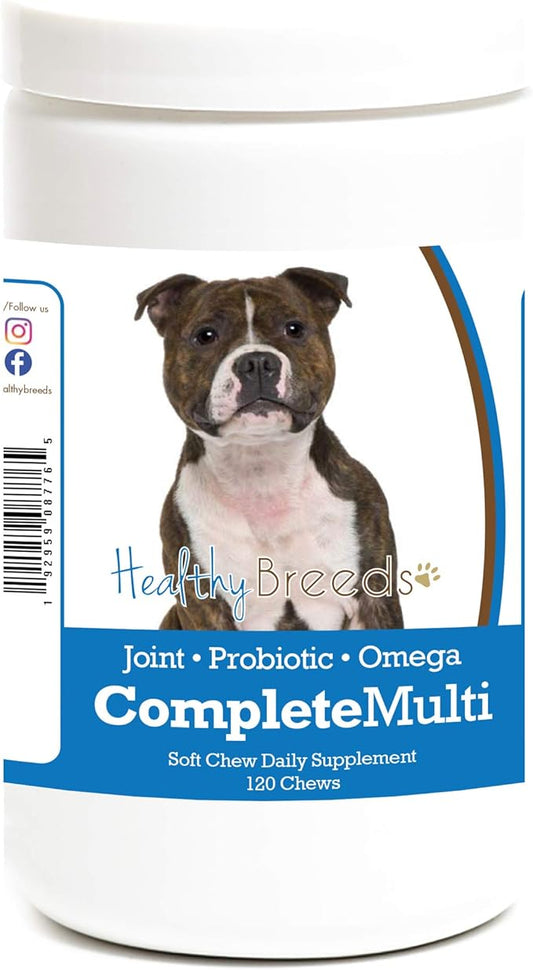 Healthy Breeds Staffordshire Bull Terrier All in One Multivitamin Soft Chew 120 Count