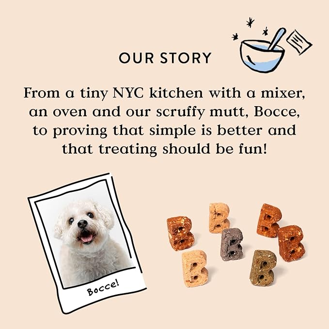 Bocce's Bakery Dailies Sweet Dreams Dog Treats for Bedtime Support, Wheat-Free Dog Treats, Made with Real Ingredients, Baked in The USA, All-Natural Soft & Chewy, Banana & Honey, 6 oz