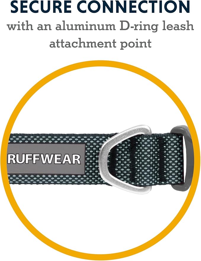Ruffwear, Hi & Light Dog Collar, Minimal and Ultralight Collar for Everyday Walks and Runs, Basalt Gray, 9"-11"