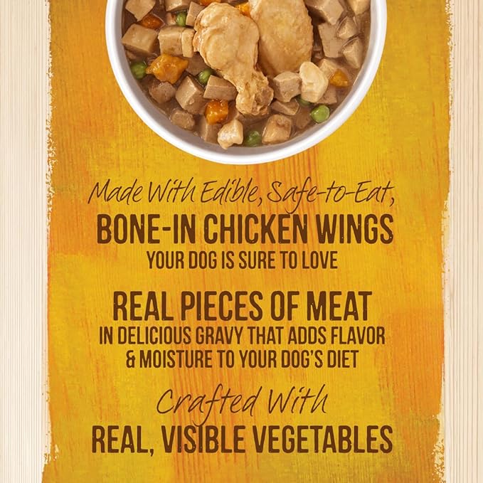 Merrick Grain Free Wet Dog Food, Premium And Wholesome Gluten Free Canned Adult Dog Food, Wingaling Recipe - (Pack of 12) 12.7 oz. Cans