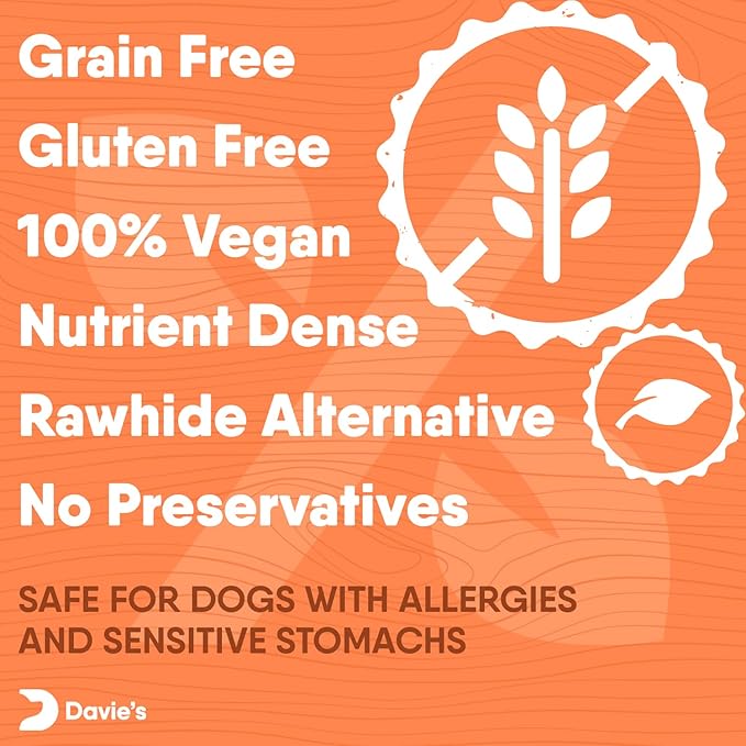 Davie's Sweet Potato Dog Training Treats - Bite Size Dog Treats for Small or Large Dogs, Vegan Dog Training Treats, Made in The USA, Grain Free, Alternative to Rawhide Chews