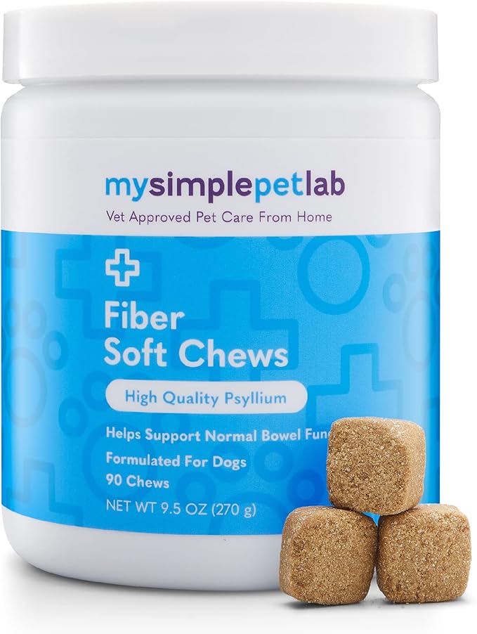 MySimplePetLab Dog Fiber Soft Chews | Dog Fiber Supplements Treats | Promote Healthy Gut Health for Dogs