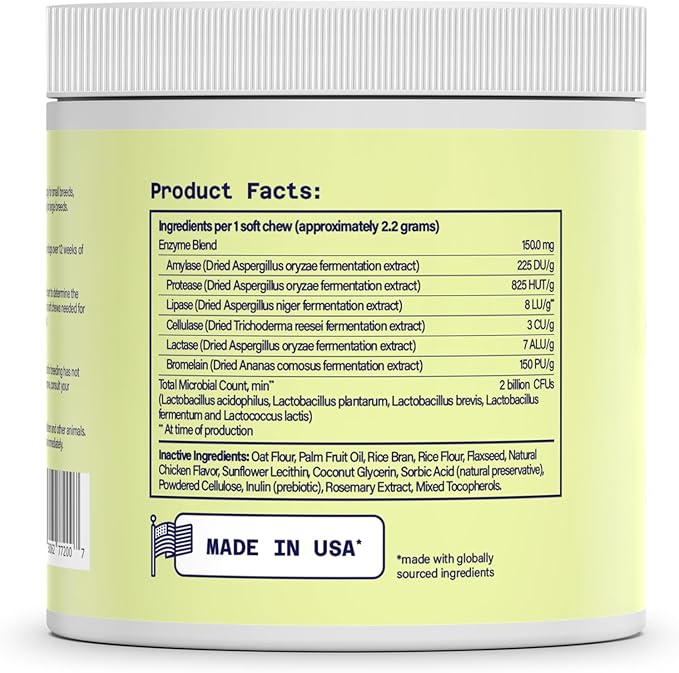 120 ct. Probiotics for Dogs- Dog Probiotics for Digestive Health, Support Gut Health, Diarrhea, Digestive Health & Seasonal Allergies, 264 Gram 2 Billion CFUs