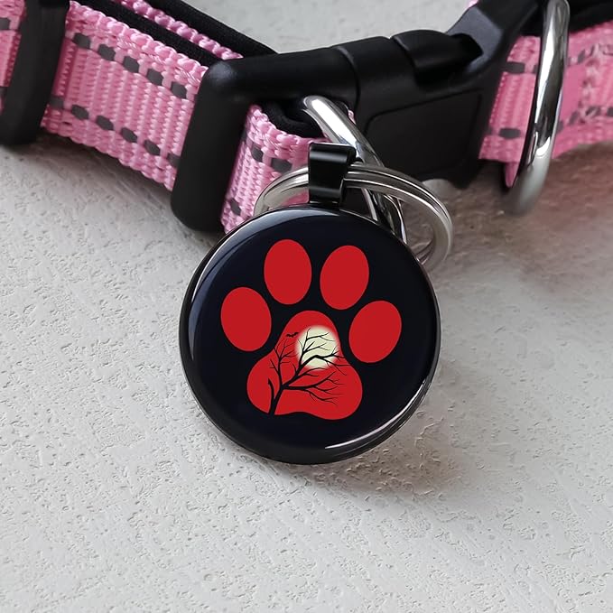 MYLUCKYTAG QR Code Pet ID Tags Dog Tags - Pet Online Profile - Scan QR Receive Instant Pet Location Alert Email