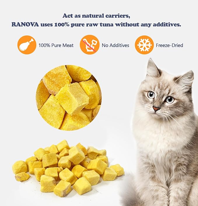 Freeze-Dried Chicken Training Treats for Dogs and Cats | 270 Treats, 4oz Single Ingredient, Raw, Healthy, All Natural, Recyclable Packaging (egg yolk)