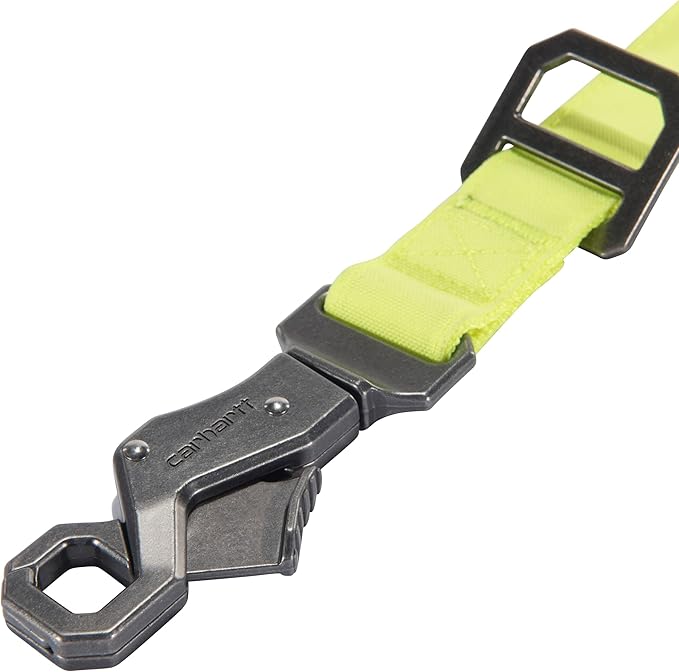 Carhartt Pet Durable Nylon Duck Leashes for Dogs, Reflective Stitching for Visibility, Brite Lime, Small