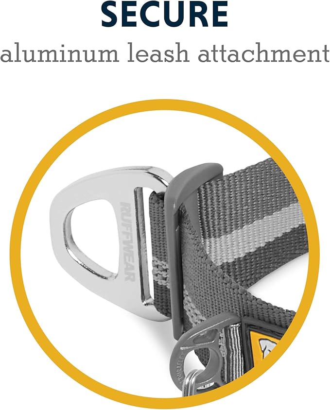 Ruffwear, Top Rope Dog Collar, Reflective Collar with Metal Buckle for Everyday Use, Granite Gray, 20"-26"