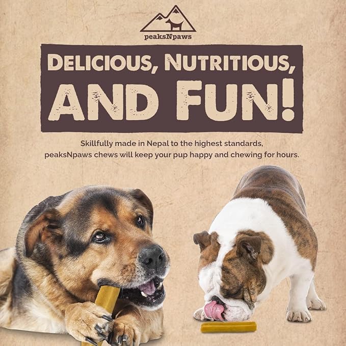 Premium Yak Cheese Dog Treats - Natural Yak Chews from Himalayan Mountains - Grain Free, Lactose Free - Easily Digestible, Promotes Oral Health (One Stick)