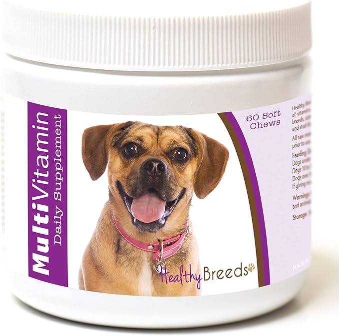 Healthy Breeds Puggle Multi-Vitamin Soft Chews 60 Count