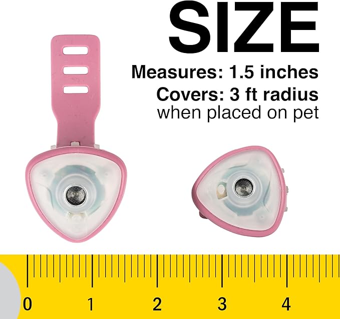 Max & Molly Pest Prevention for Dogs & Puppies of Any Size, Shield Tag for Dog Collar, Safe and Easy Pet Defense Through Soundshield Ultrasonic Tech (Rose)