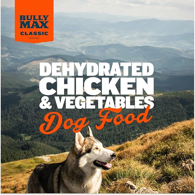 Bully Max Instant Fresh Wet Dog Food - Nutrient-Rich Dehydrated Raw Dog Food with Natural Chicken Recipe - 15 oz Pouch, Wet Dog Food Alternative - Makes 2.5 lbs. of Wet Food