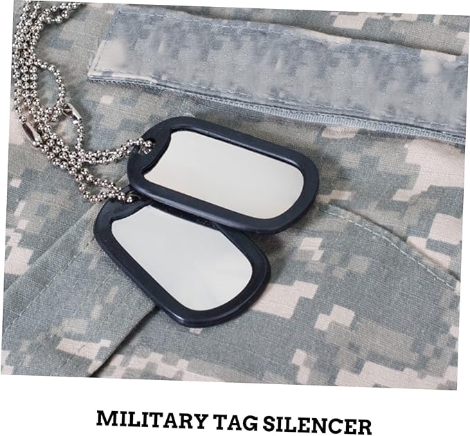 24 Pcs Protective Cover Dog Tags Silencers Dog Tag Silencer Dog Tag Silicone Cover Pet Tag Silencer Cover Metal Pet Tag Sleeve Mute Cover Stainless Steel Man