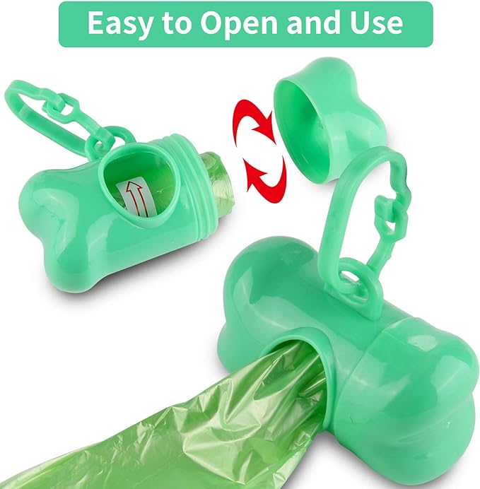 10 Pack Bone Shaped Poop Bag Dispenser Pet Waste Disposal Bag Dispenser (Random Color)