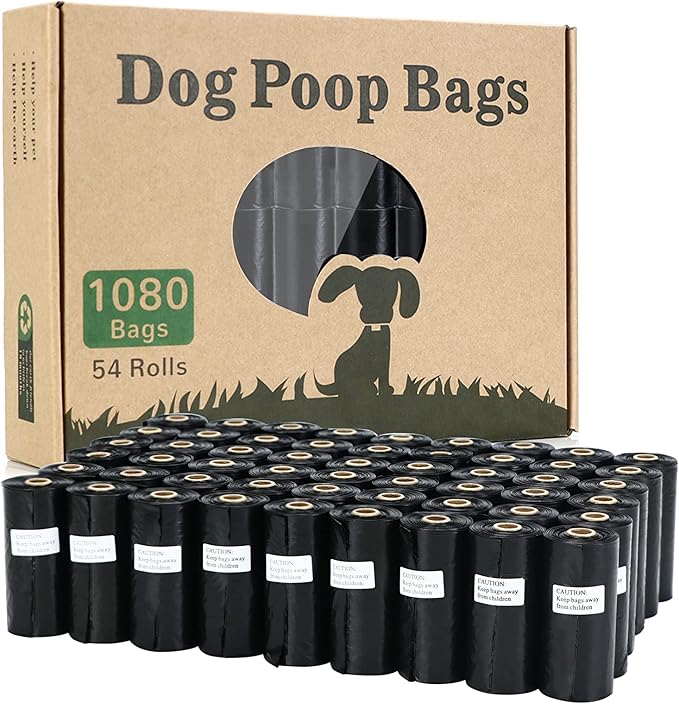 Biodegradable Dog Poop Bag 1080 Counts, Eco-Friendly Dog Waste Bags With 1 Free Dispenser, Leak Proof Pet Waste Disposal Refill Bags (Scented)