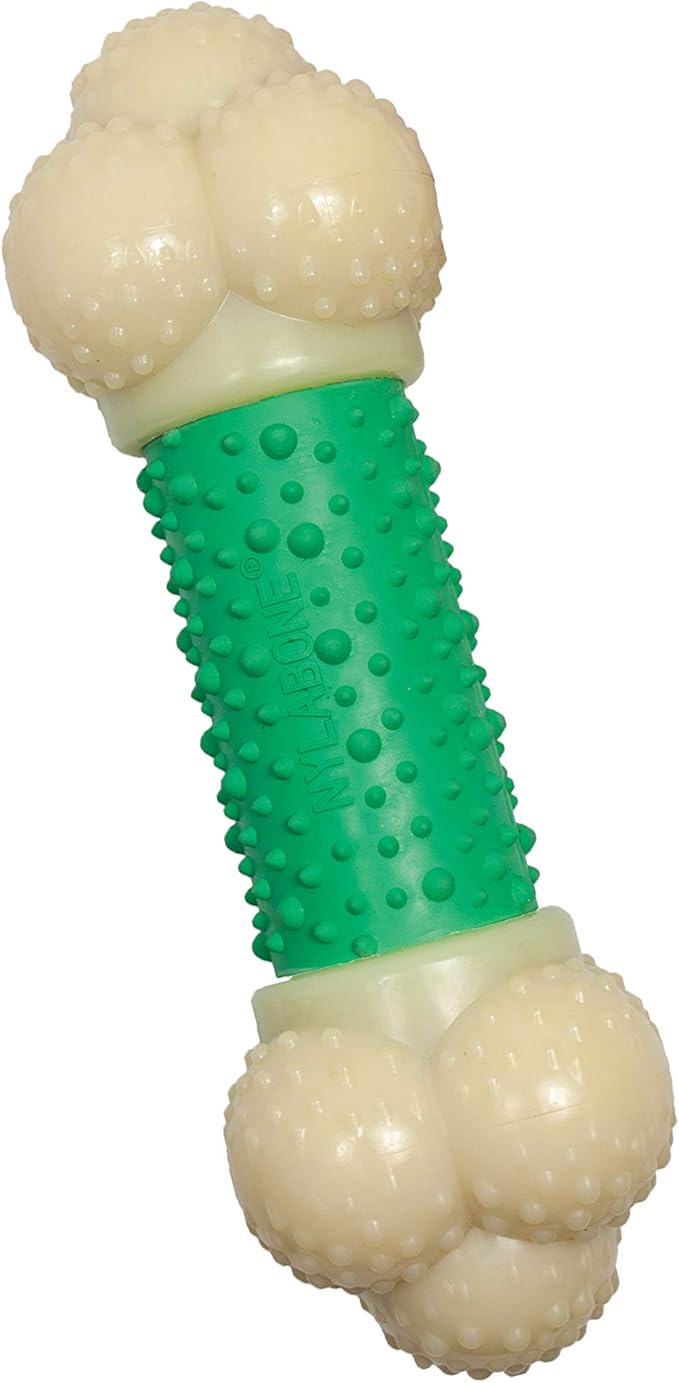 Nylabone Power Chew Double Action Barbell Bone Chew Toy, Durable Dog Toy, Bacon Flavor, X-Large/Souper (1 Count)