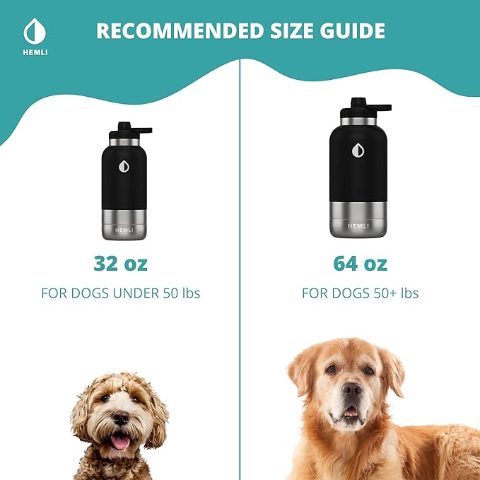 32 oz. Portable Dog Water Bottle, Dog Travel Water Bottle, Portable Water Bowl for Dogs, Dog Travel Bowel, Dog Water Bottle for Walking, Dog Travel Accessories Kit, Pet Travel Bottle for Hiking