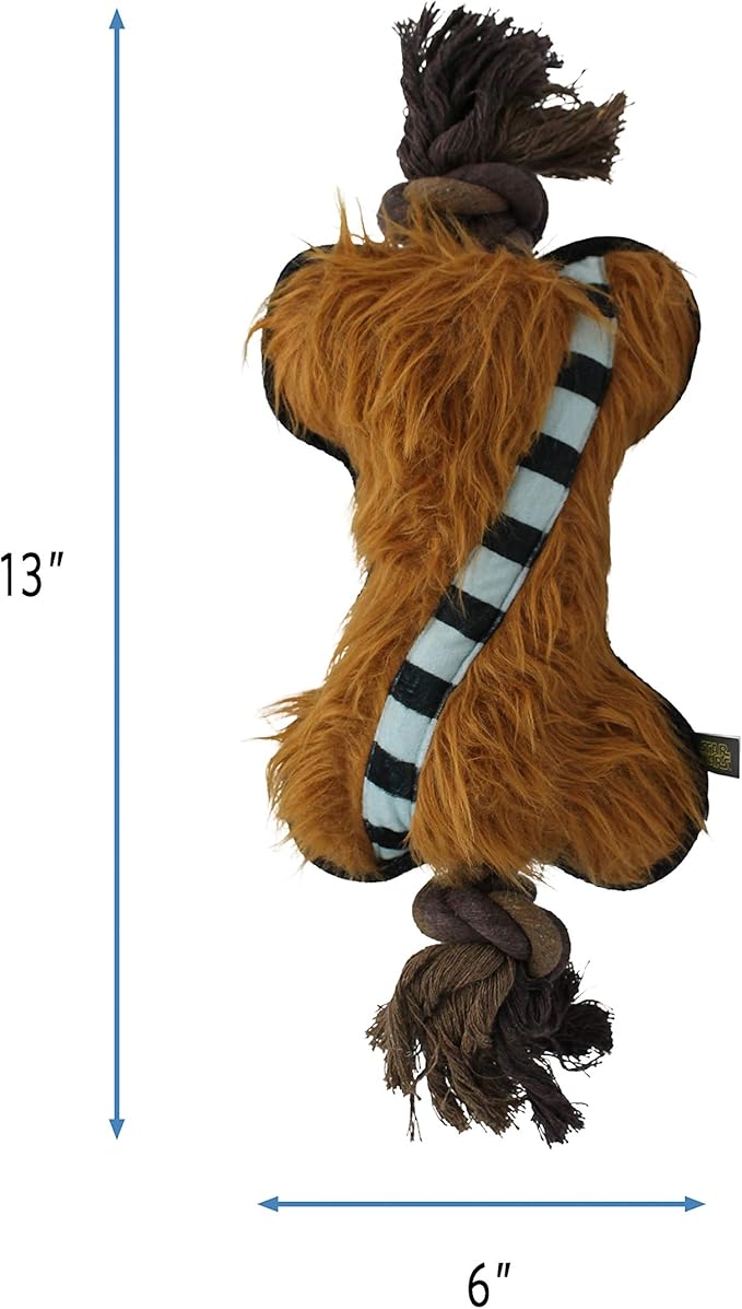 Star Wars for Pets Chewbacca Bone Rope Dog Toy | Star Wars Rope Toy for Dogs | Fun and Cute Dog Toys and Accessories for All Dogs Officially Licensed by Star Wars for Pets