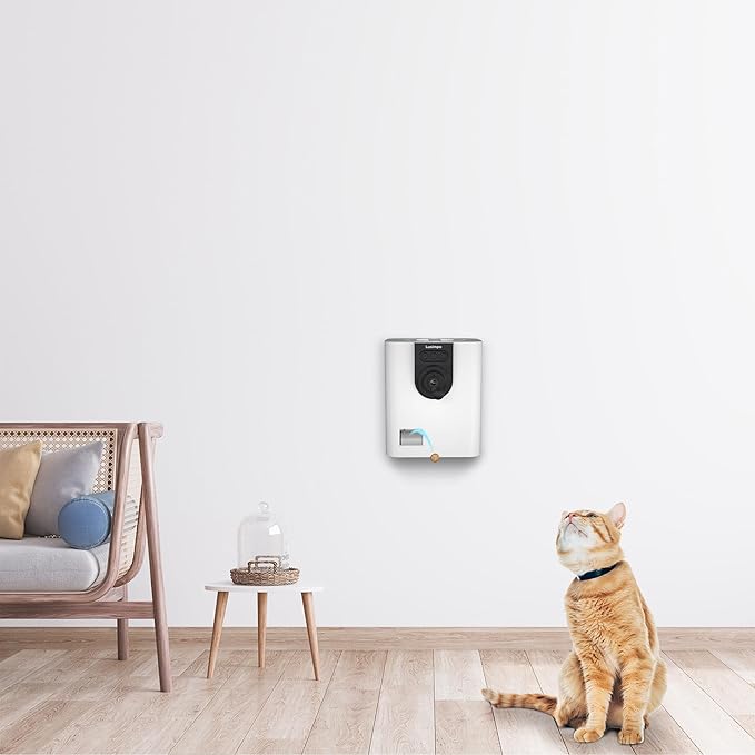 Pet Camera with Treat Dispenser, WiFi Smart Dog/Cat Camera, Free App, Tossing for Dogs/Cats, 1080P Camera, Live Video, Auto Night Vision, 2-Way Audio, No Monthly Fee