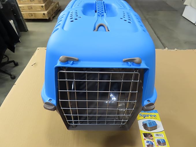 MidWest Pet Carrier: Hard-Sided Small Animal Carrier for Tiny Dog Breeds, Blue Kennel for Quick Trips