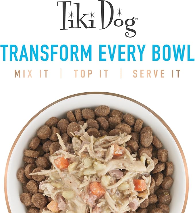 Tiki Dog Petites Grain Free Wet Dog Food, Chicken & Duck, Nutrient Dense Meat, for All Ages and Breeds, 9 oz Can, Pack of 8