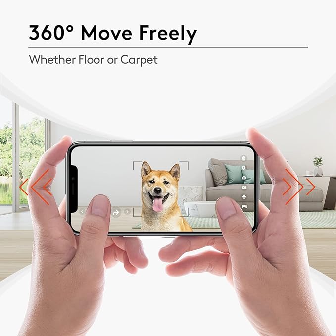 Dog Camera, Pet Camera Indoor with Phone App Cat Camera 15 Days Long Standby Pet Robot for Dog Treat Camera Dispenser Feeder 1080P Full HD Home Wifi Camera 360°Move Freely 2-Way Audio (2.4G WiFi ONLY)