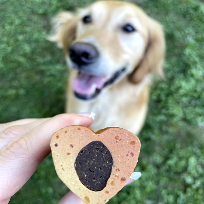 Best Bully Sticks Love Bones - Heart Shaped Chicken Dog Chews - USA Baked & Packed, Easy to Digest, Natural, High Protein - 12 Pack