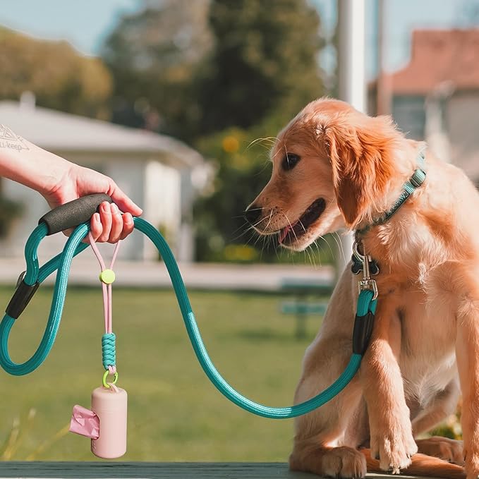 A&H ZIER Poop Bags Holder with Portable Colorful Lanyard, Soft-touch Dog Poop Bags Dispenser Dog Waste Bags, Compatible with any Dog Walking Accessories