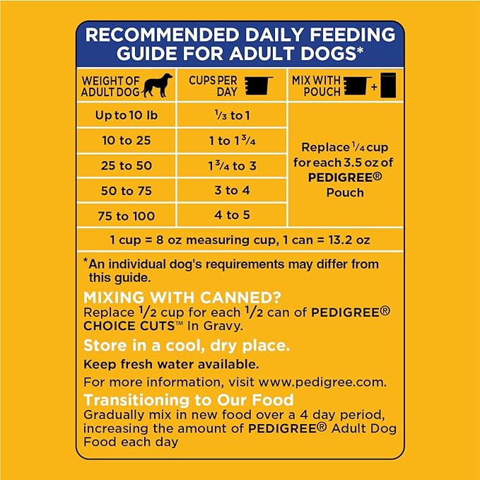 Pedigree Complete Nutrition Adult Dry Dog Food Grilled Steak & Vegetable Flavor Dog Kibble, 16 lb. Bag