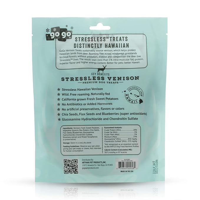 GoGo Stressless Venison Jerky (12oz Bar)