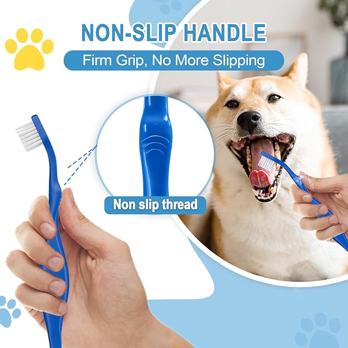 Comfort Grip Canine Toothbrush for Medium Dogs - Ergonomically designed for easy dental care for medium-sized dogs Dog teeth cleaning - M