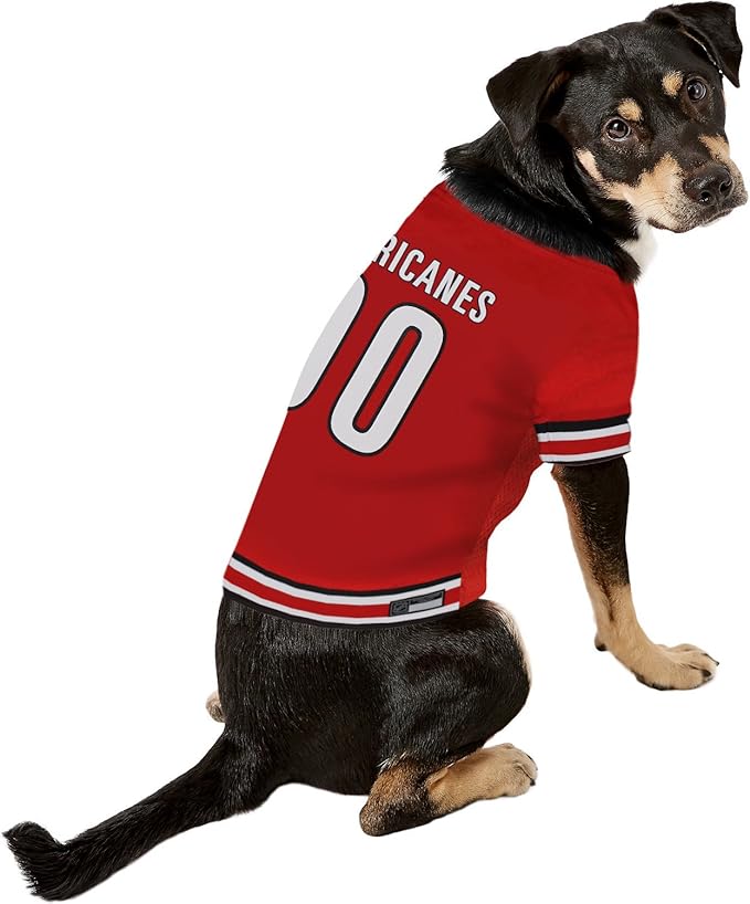 Pets First NHL Carolina Hurricanes Jersey for Dogs & Cats, Large. - Let Your Pet Be A Real NHL Fan!
