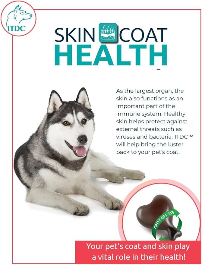 WorksSoWell 1TDC Dual Action Natural Support – 60 Twist Off Soft Gels | Delivers 4 Health Benefits for Dogs & Cats | Supports Oral, Hip & Joint Health, Muscle & Stamina Recovery, Skin & Coat Health