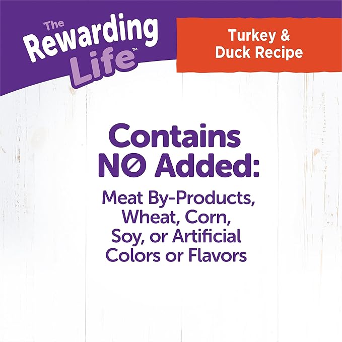 Wellness Rewarding Life Grain-Free Soft Dog Treats, Made in USA with Healthy Ingredients, Ideal for Training (Turkey & Duck Recipe, 6-Ounce Bag)