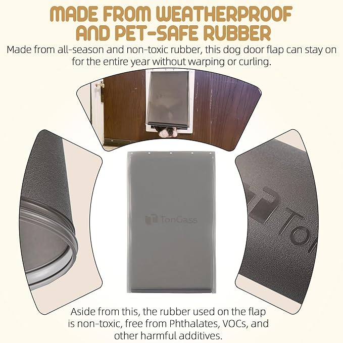 TonGass Dog Door Flap Replacement Compatible with PetSafe Freedom Dog and Cat Doors PAC11-11039 - Large 16 7/8" x 10" Pet Door Flap with Magnetic Closure