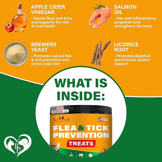 Flea and Tick Prevention Chewable Pills for Dogs and Cats - Revolution Oral Flea Treatment for Pets - Pest Control & Natural Defense - Chewables Small Tablets Made in USA (Chicken (for Cats))