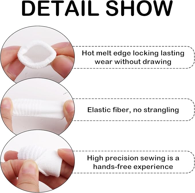 4 PCS Pet Finger Toothbrush, Microfiber Fingerbrush for Dogs Cats, Teeth Oral Cleaning, Dental Care, Washable & Comfortable & Durable, 1 Set for Two Fingers White