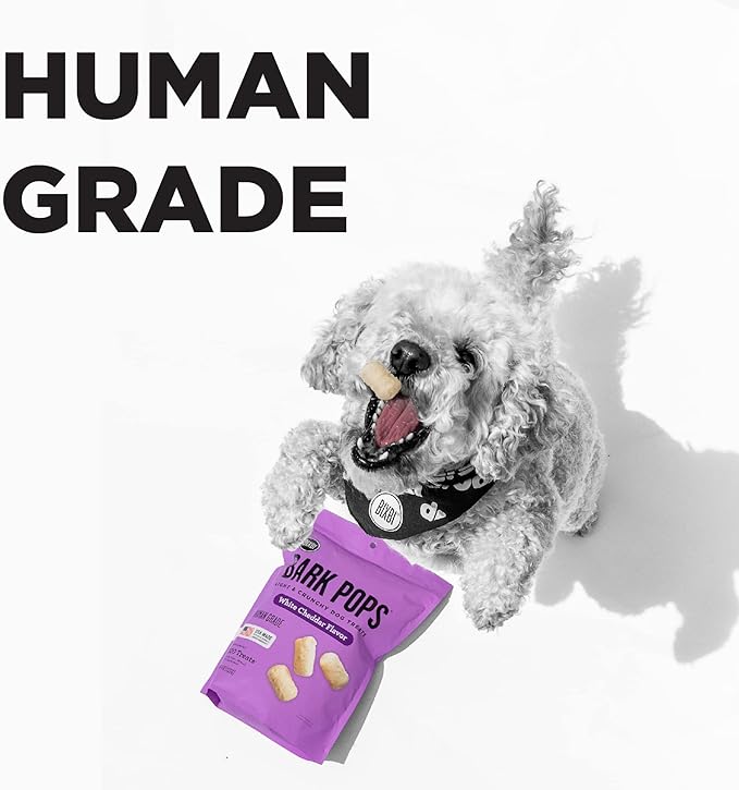BIXBI Bark Pops, White Cheddar (4 oz, 1 Pouch) - Crunchy Small Training Treats for Dogs - Wheat Free and Low Calorie Dog Treats, Flavorful Healthy and All Natural Dog Treats
