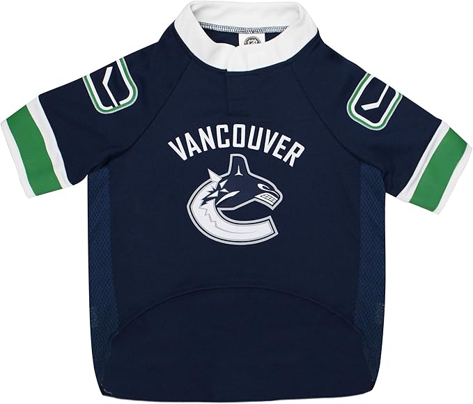 Pets First NHL Vancouver Canucks Jersey for Dogs & Cats, Small. - Let Your Pet Be A Real NHL Fan!