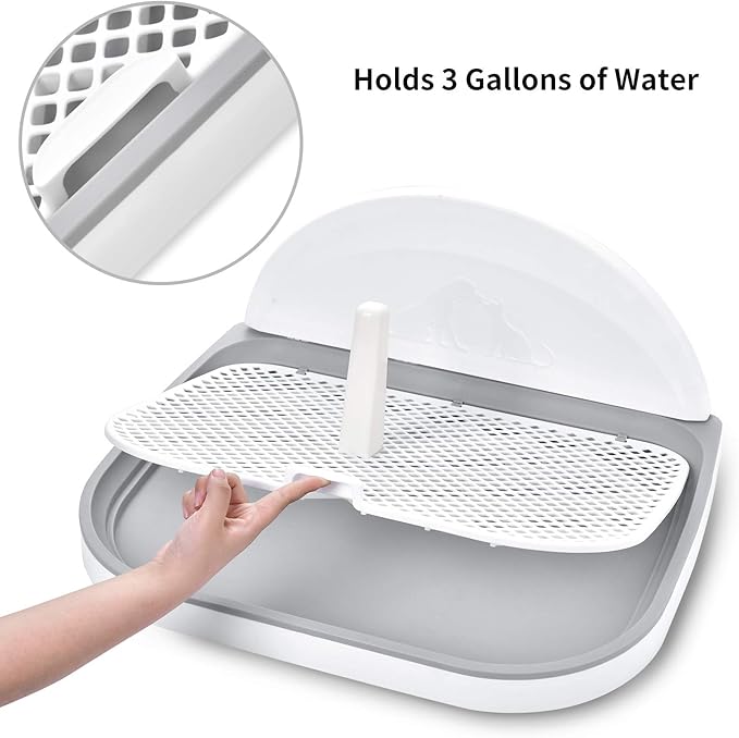 Dog Potty Tray, GANCHUN Pet Indoor Dog Training Toilet 23" x 20" Dog Potty Training Pee Pad Holder for Small and Medium Dogs