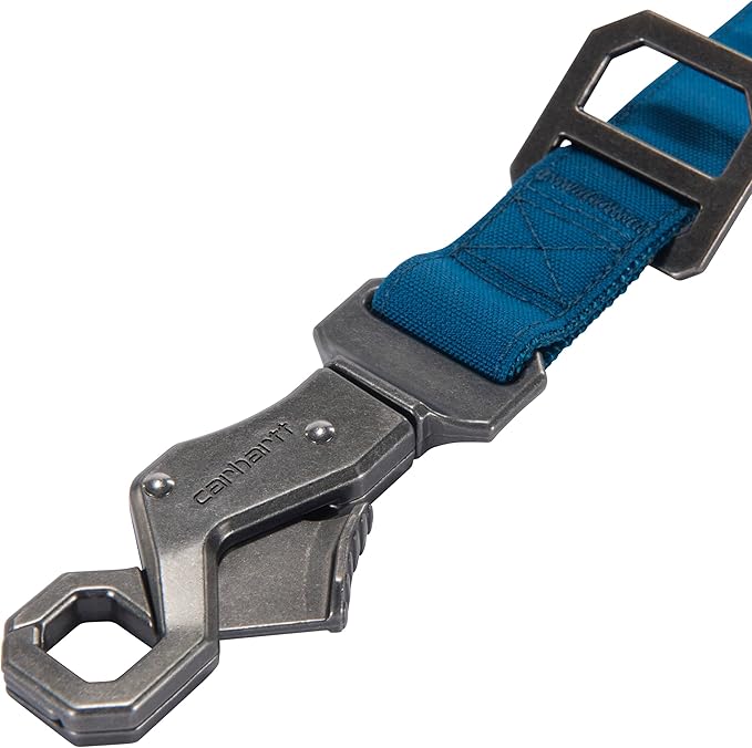 Carhartt Pet Durable Nylon Duck Leashes for Dogs, Reflective Stitching for Visibility, Marine Blue, Small