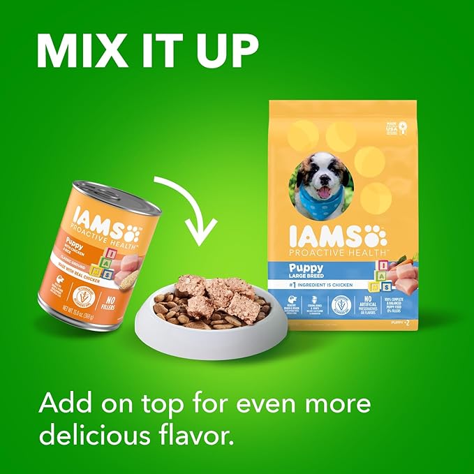 IAMS Smart Puppy Large Breed Dry Dog Food with Real Chicken, 30.6 lb. Bag