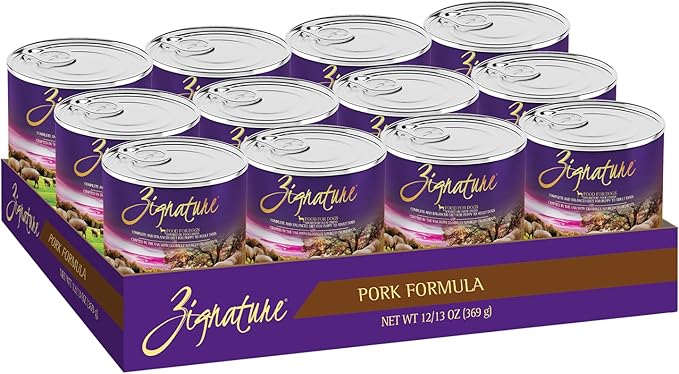 Zignature Pork Limited Ingredient Formula Wet Dog Food 13oz, case of 12