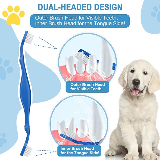 Comfort Grip Canine Toothbrush for Medium Dogs - Ergonomically designed for easy dental care for medium-sized dogs Dog teeth cleaning - M