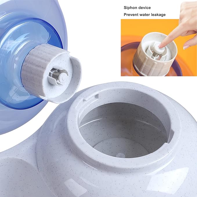 Pet Water Dispenser Station - 3 Gallon/11L Replenish Pet Waterer for Large Dog Cat Animal Automatic Gravity Water Drinking Fountain Bottle Bowl Dish Stand