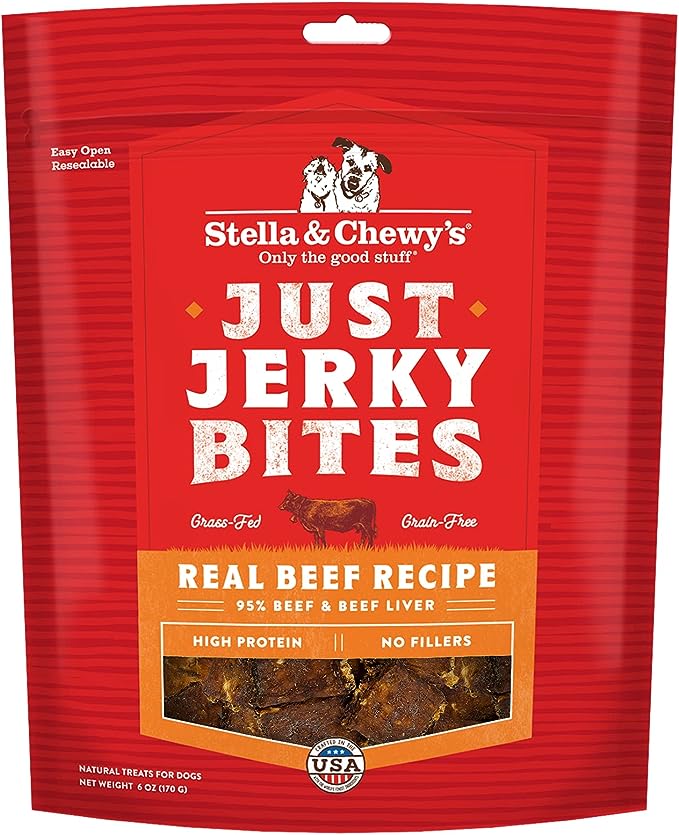 Stella & Chewy's Just Jerky Bites Real Beef Recipe Dog Treats, 6 oz. Bag