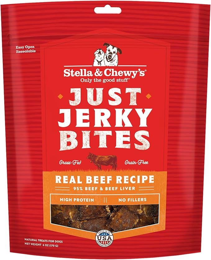 Stella & Chewy's Just Jerky Bites Real Beef Recipe Dog Treats, 6 oz. Bag