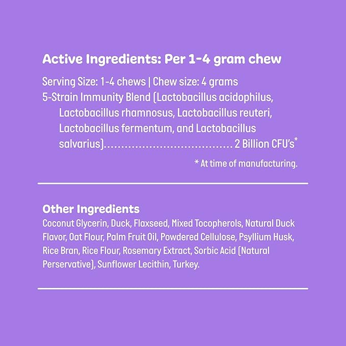 | Pet Probiotics for Dogs | Dog Probiotics and Digestive Enzymes for Dogs Diarrhea, Gut Health for dogs | Probiotic chews for Dogs w/Fiber, Puppy probiotic digestive health, 120 ct