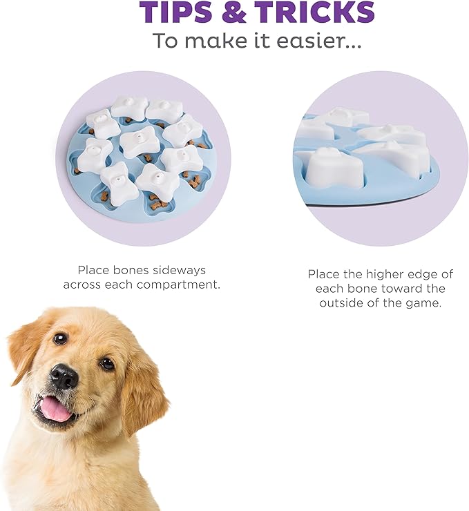 Outward Hound Nina Ottosson Puppy Smart Dog Puzzle Interactive Treat Puzzle Dog Enrichment Dog Toy for Puppies, Level 1 Beginner, Blue